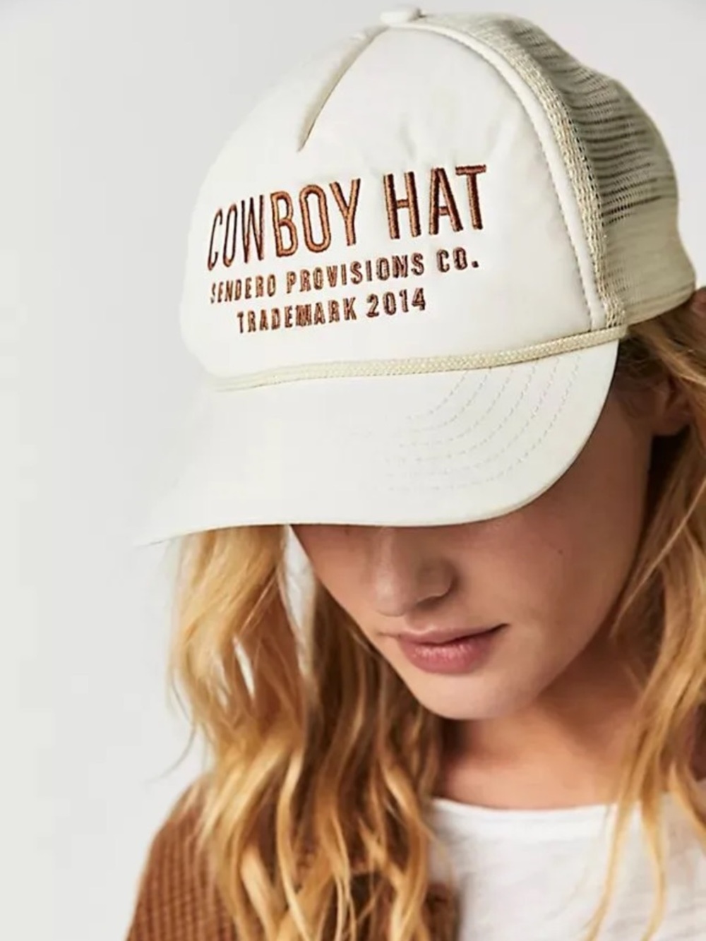 Free People x Sendero Cowboy Trucker Hat - Sold Out (TAN)